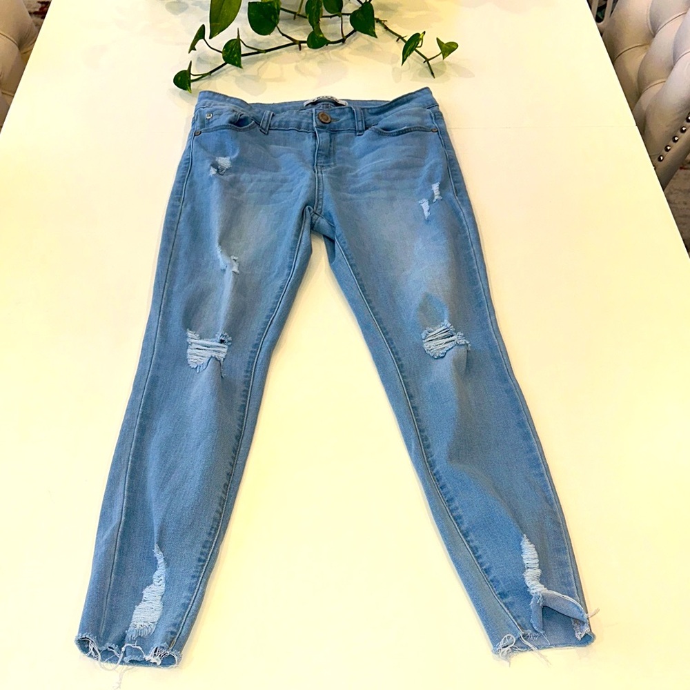 Trendy Light Blue Women's Skinny Jeans